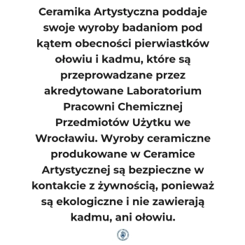 FILIŻANKA DO ESPRESSO 60 ml - / Ceramika Artystyczna Bolesławiec / B10 / U5179 / Gatunek 1